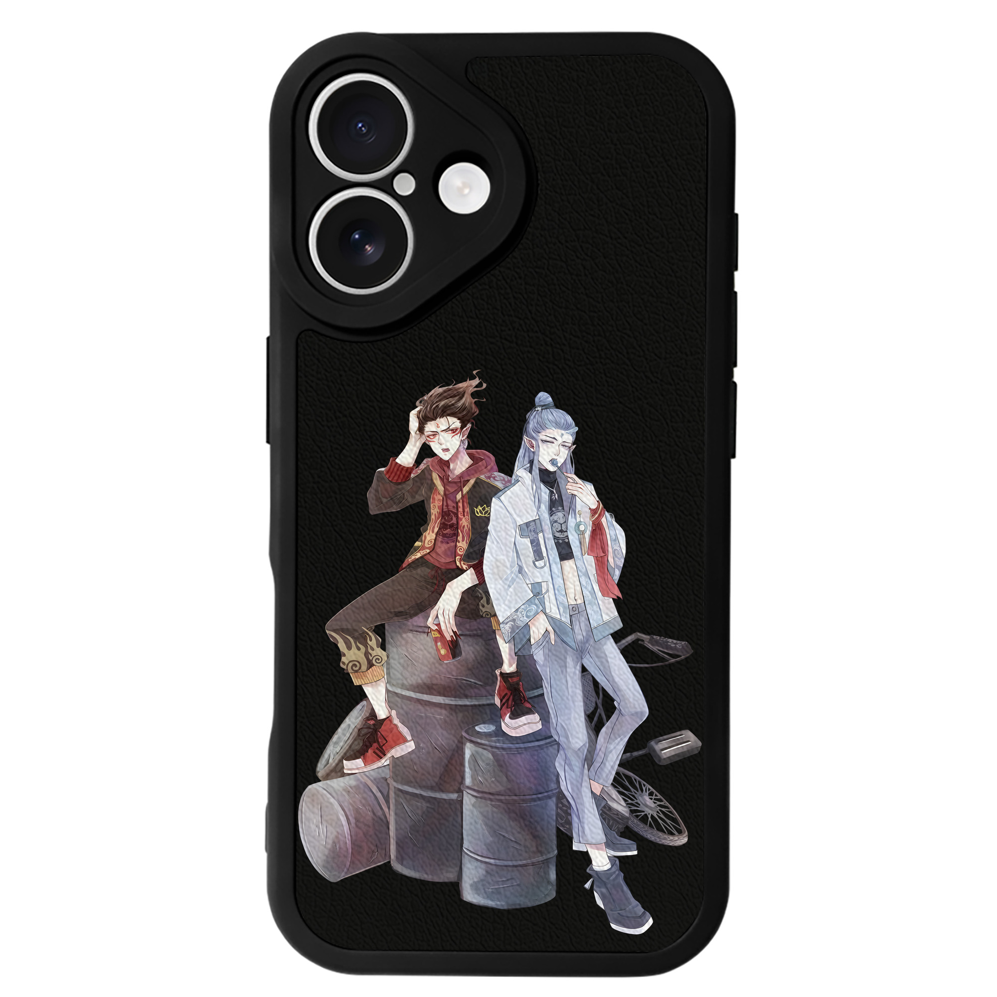 （画像用） Ne Zha 2 ナタ 魔童の大暴れ 【iPhone 16シリーズ対応】シリコンスマホケース（レザー調） 材質：シリコン